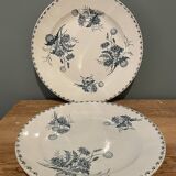 Set of 2 round dishes Terre de Fer XIXth "Madrid"