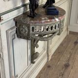 Console D’applique En Bois Sculpté, Patine En Camaïeu De Vert, XVIIIéme S