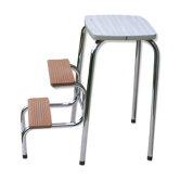 Walking stool stepladder in white formica