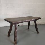 Brutalist coffee table solid oak