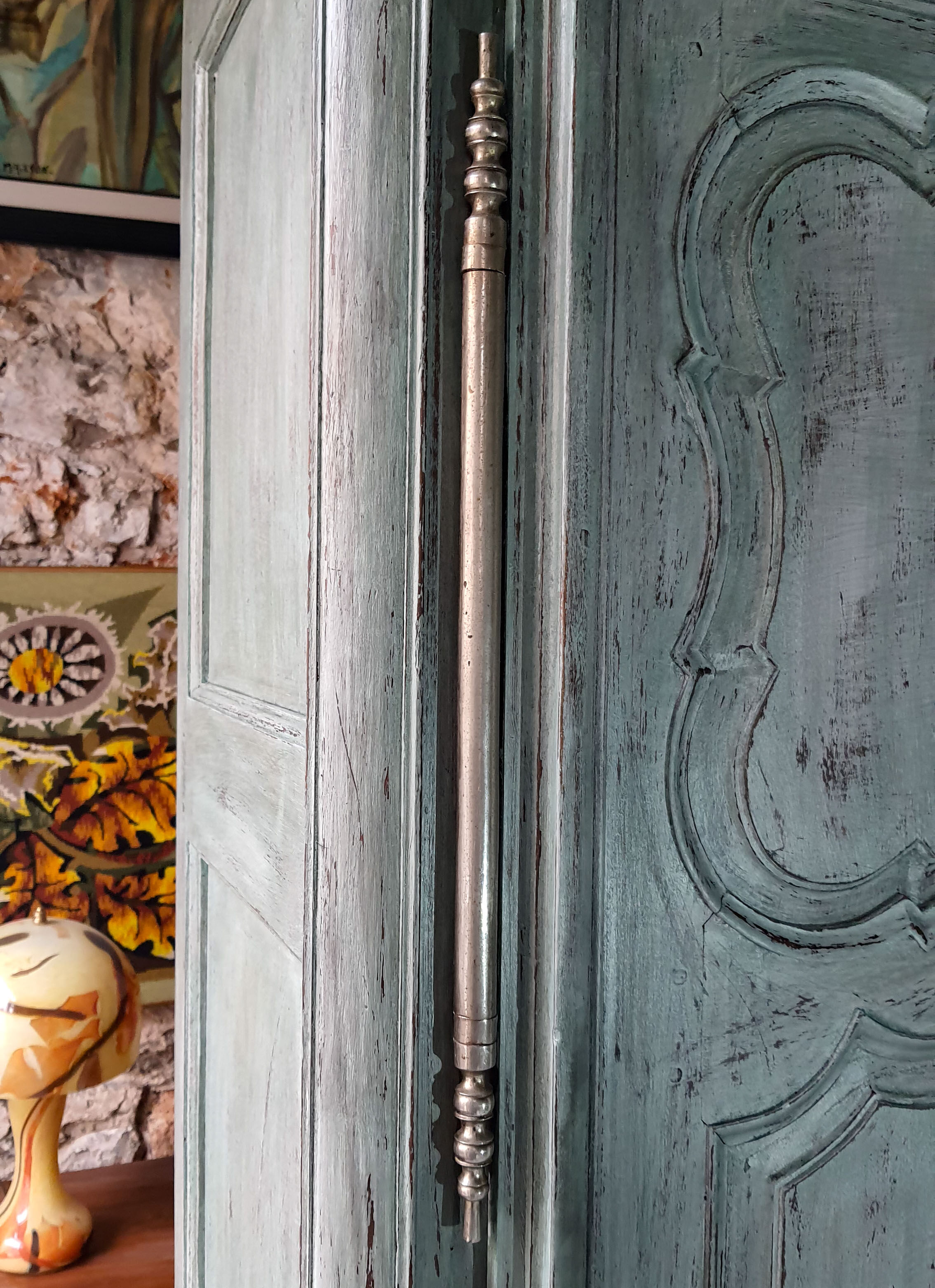 Wardrobe wardrobe 18th century Shabby Chic patinated