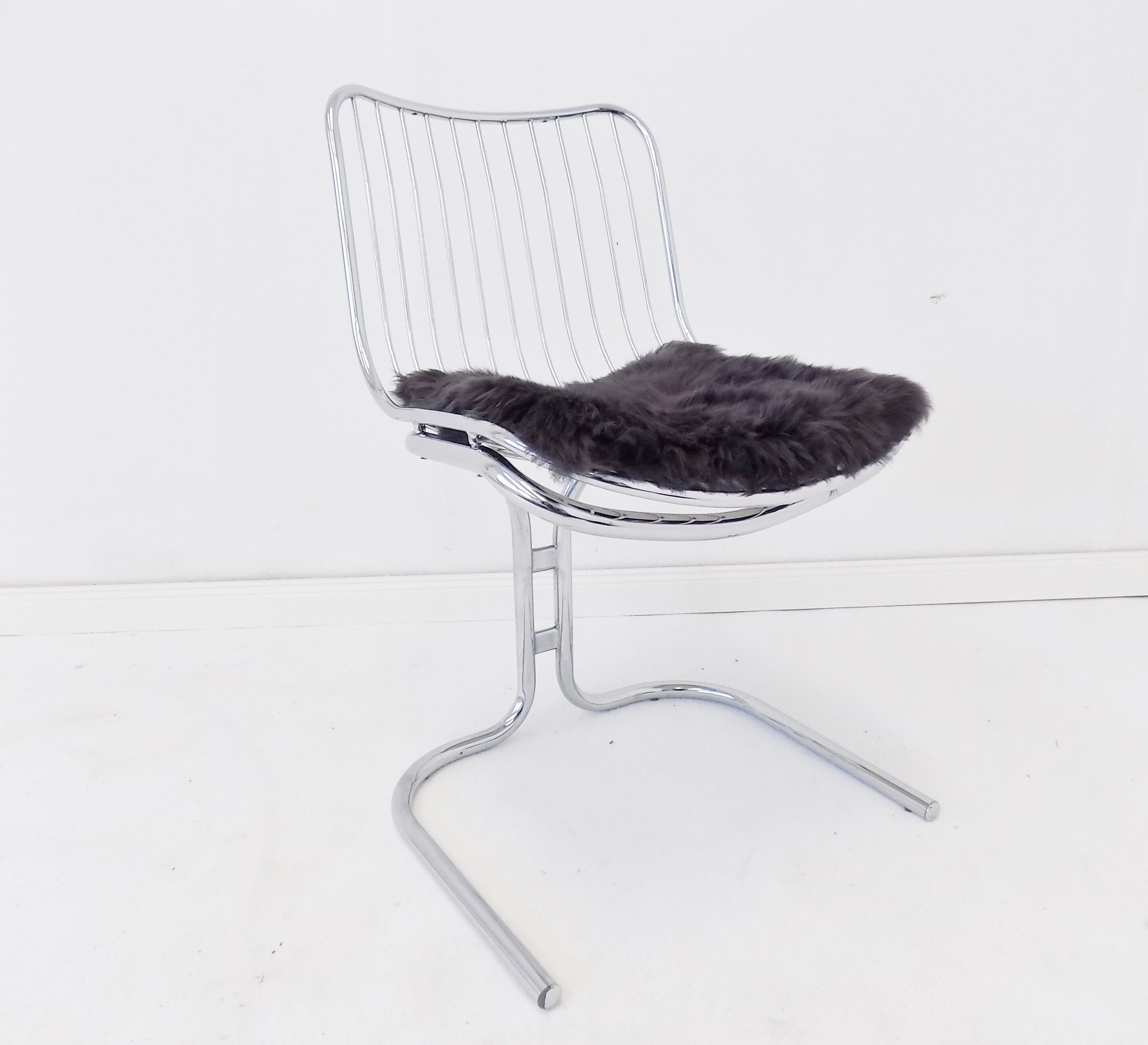 Rima set of 4 Radiofreccia chrome chairs by Gastone Rinaldi