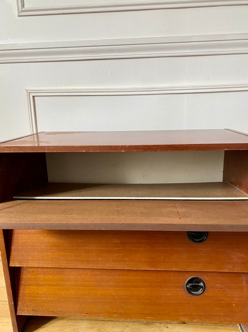 Teak shoe cabinet vintage years