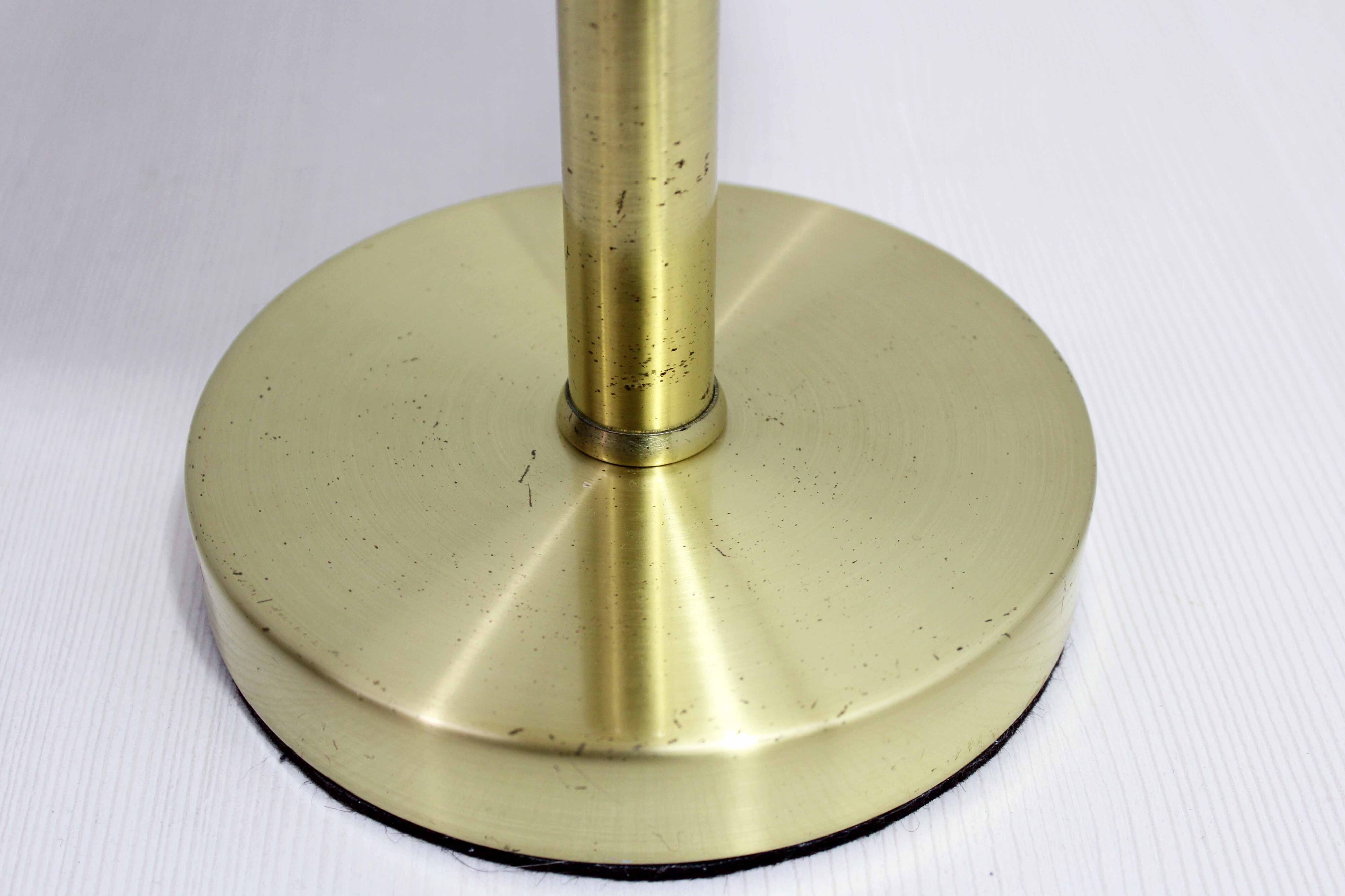 Brass and opaline glass table lamp 1980