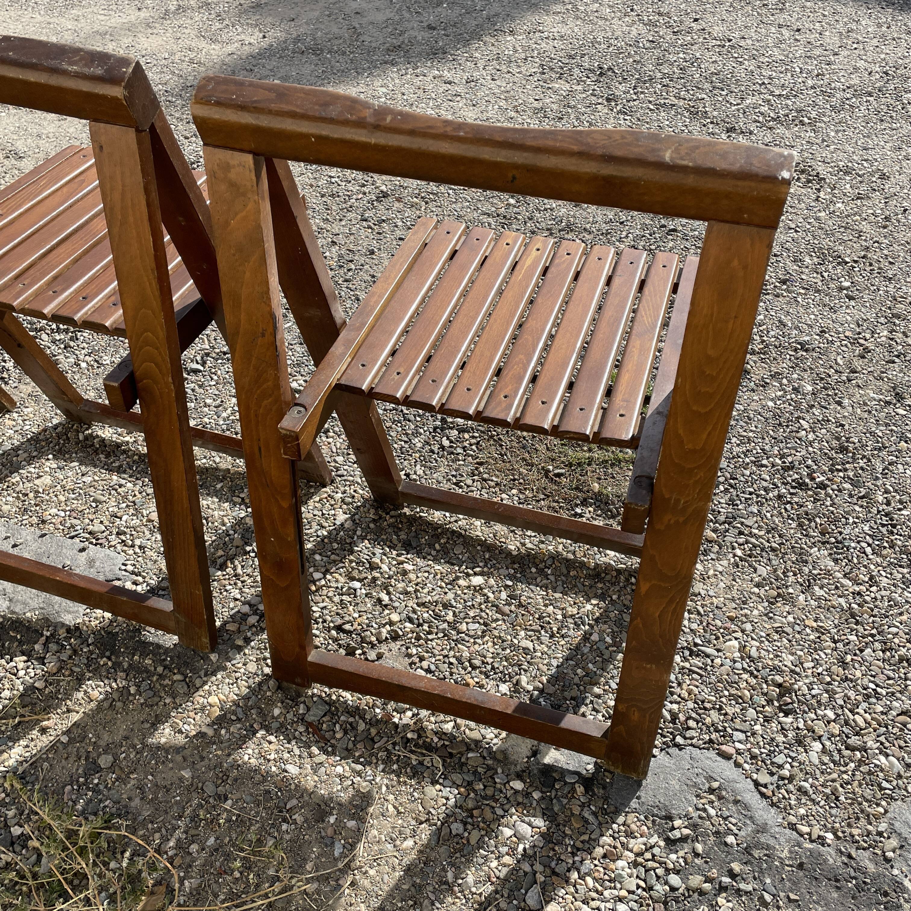 Set of 3 design folding chairs