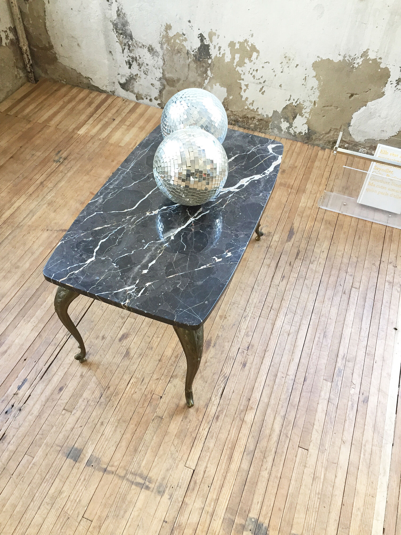 Bronze marble coffee table