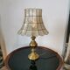 Brass lamp and mother-of-pearl lampshade circa 1970/80