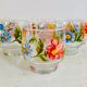 Six verres fleuris