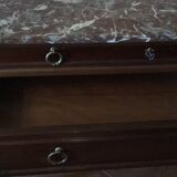 Louis XVI style chest of drawers with marble