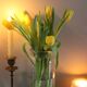 Vase grand flacon ancien verre transparent