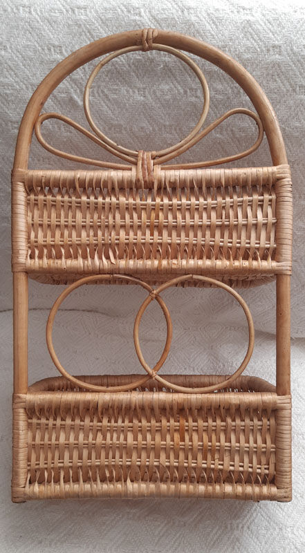 Vintage rattan shelf