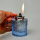 Ice lighter by Antonio Imperatore, blue murano glass, Italy, 1970