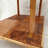 Rattan marquetry coffee table
