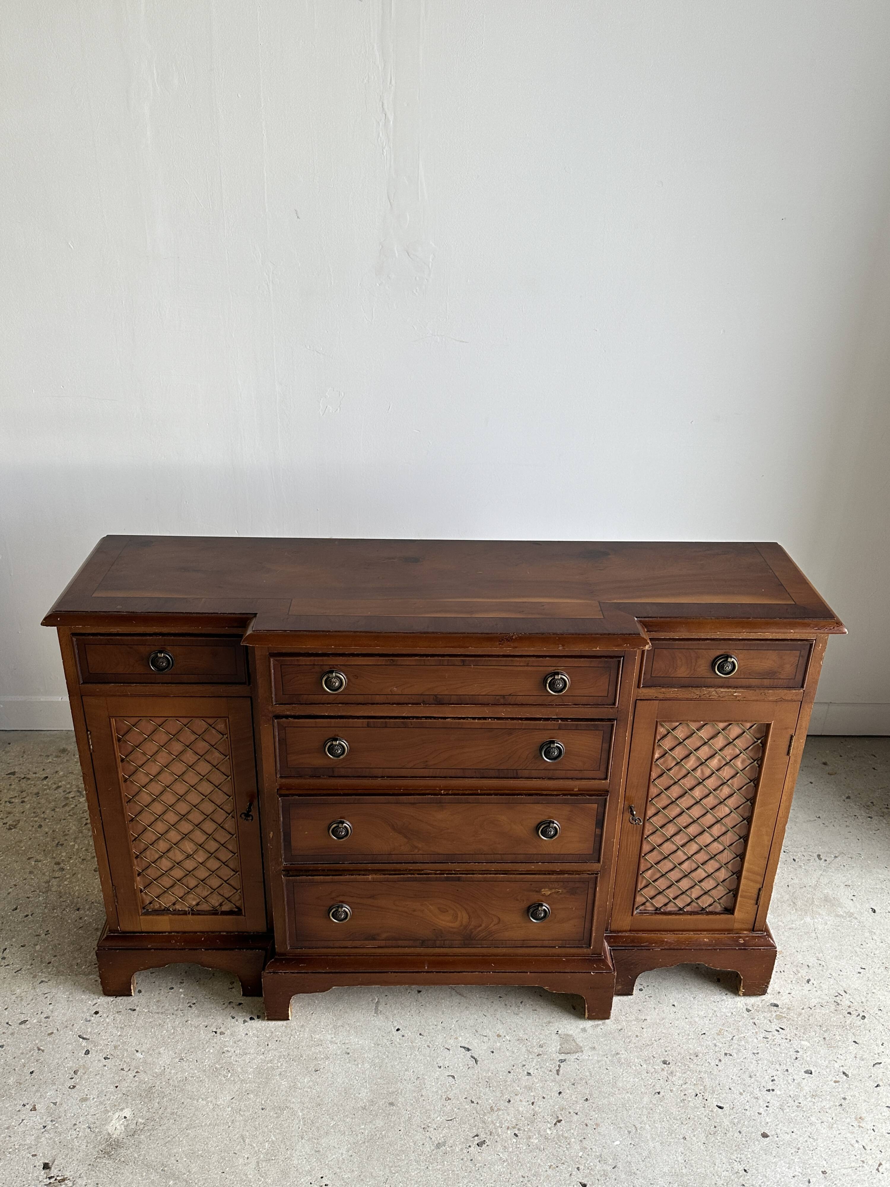 Chiffonier, small 19th century storage unit 1m12 x 74 x 35