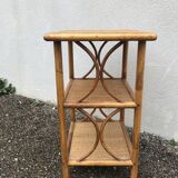 Vintage rattan bamboo shelf