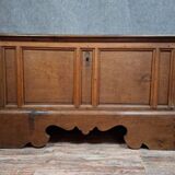 Oak chest with moulded panels – rustic work – 18th century