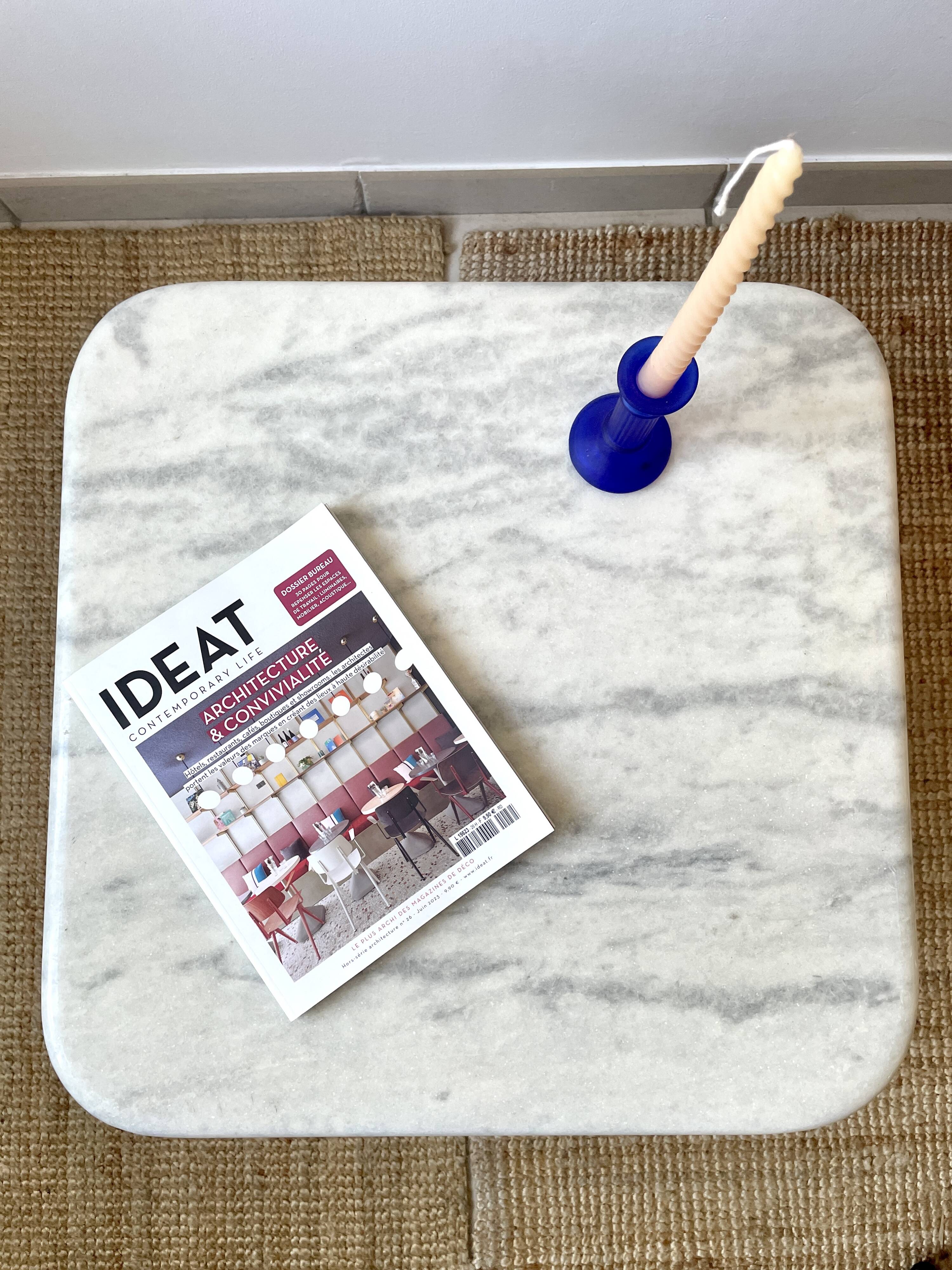 Square coffee table in Italian marble