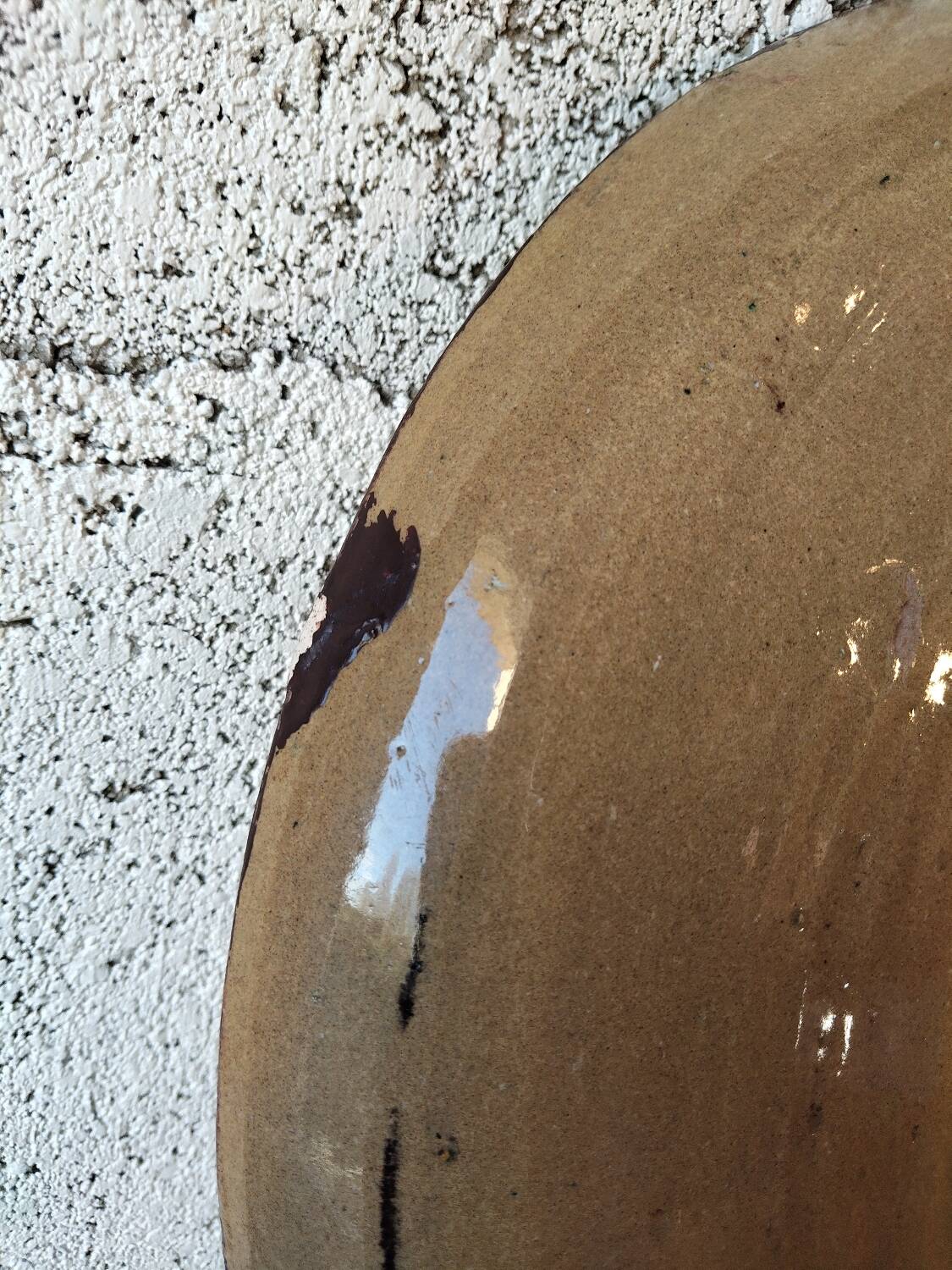 Large artisanal plate from Fès – 38 cm – Painted Moroccan ceramic