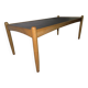 Mid century solid oak and slate coffee table by Eric Merthen, Sweden 1960s