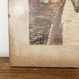 Orientalist watercolor signed, 1947