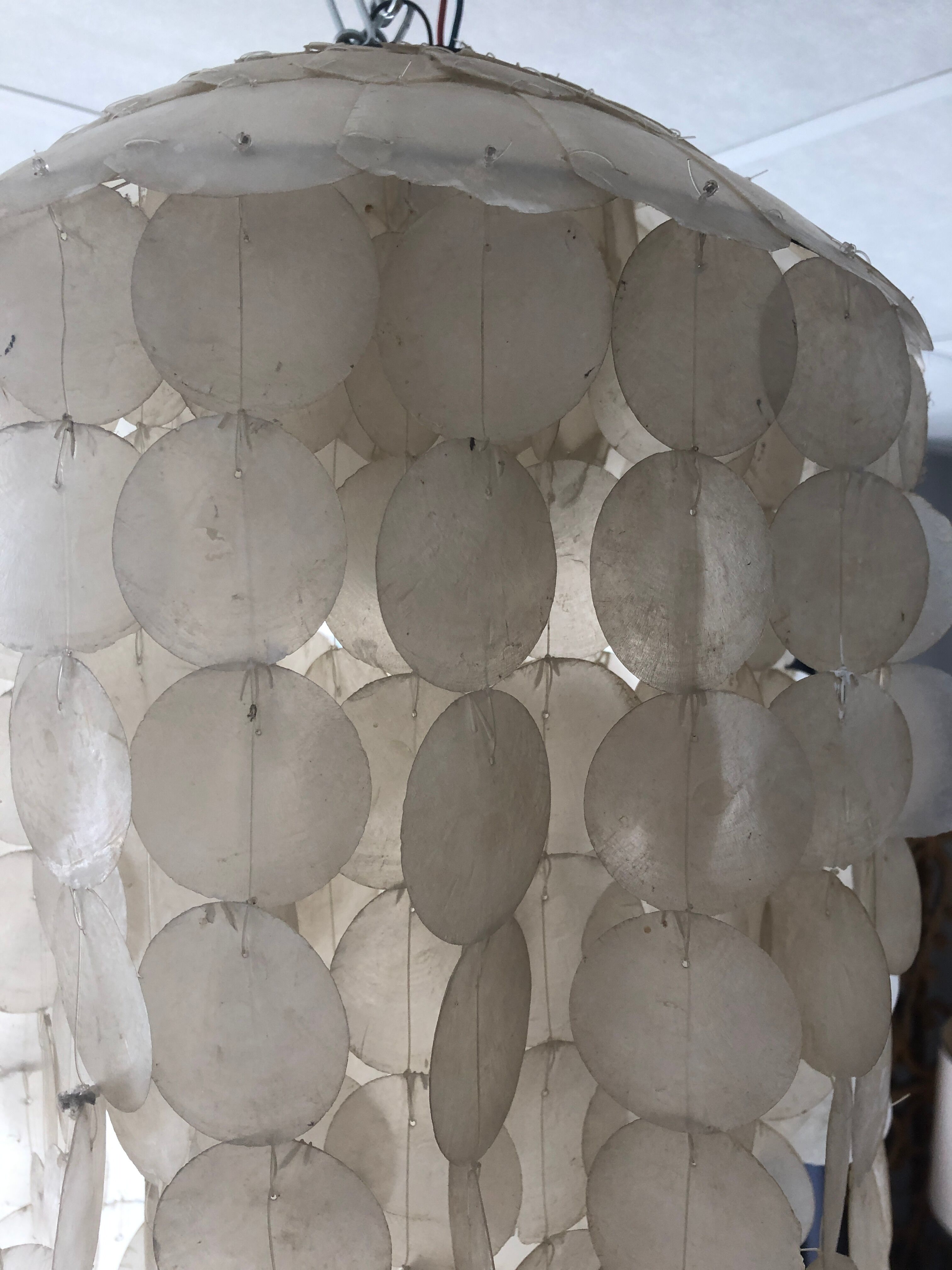 Mother-of-pearl grapevine chandelier, 1970