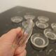 Set of 10 small crystal bowls from Val Saint Lambert.