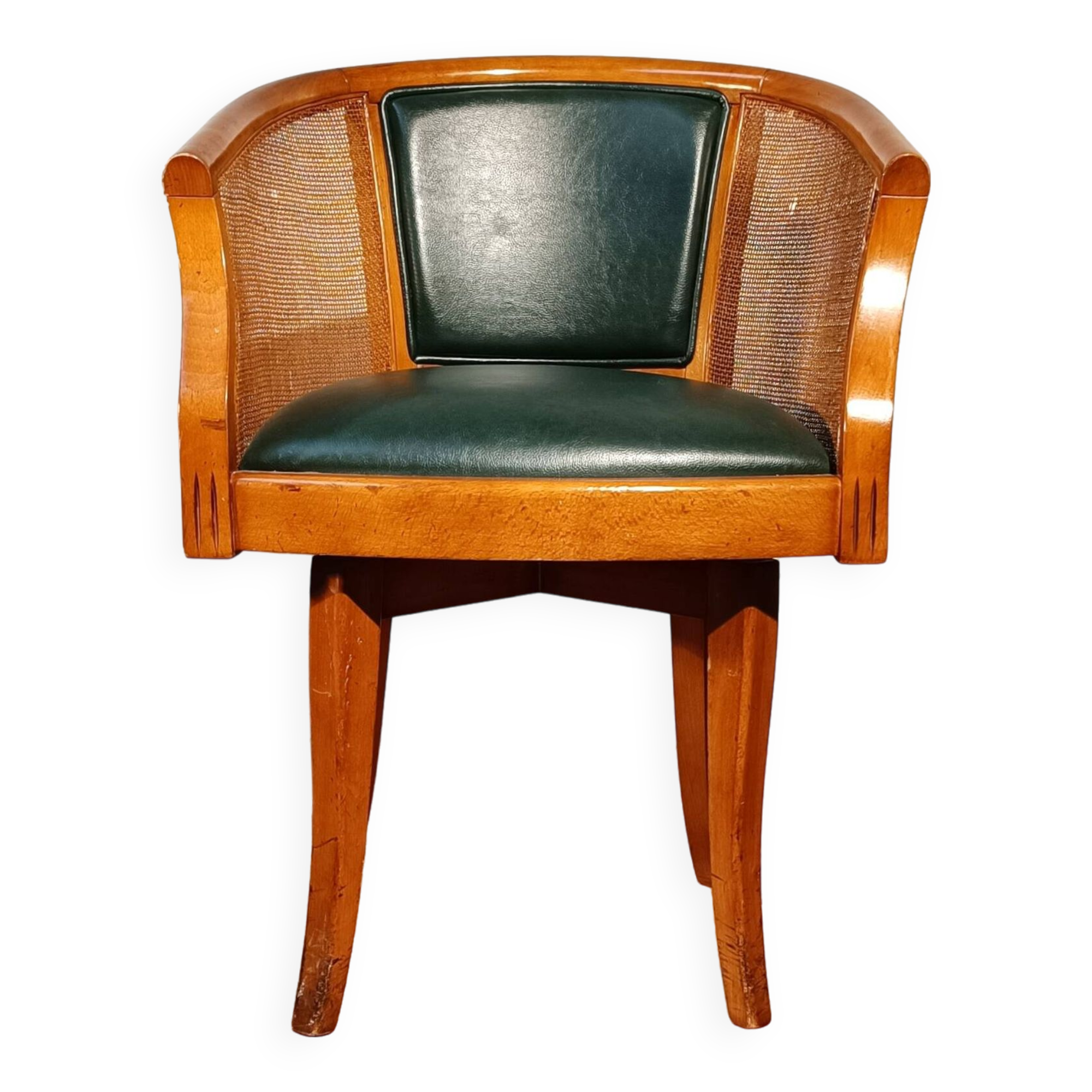 Vintage mahogany office armchair