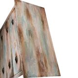 Multicolored patinated chest of drawers