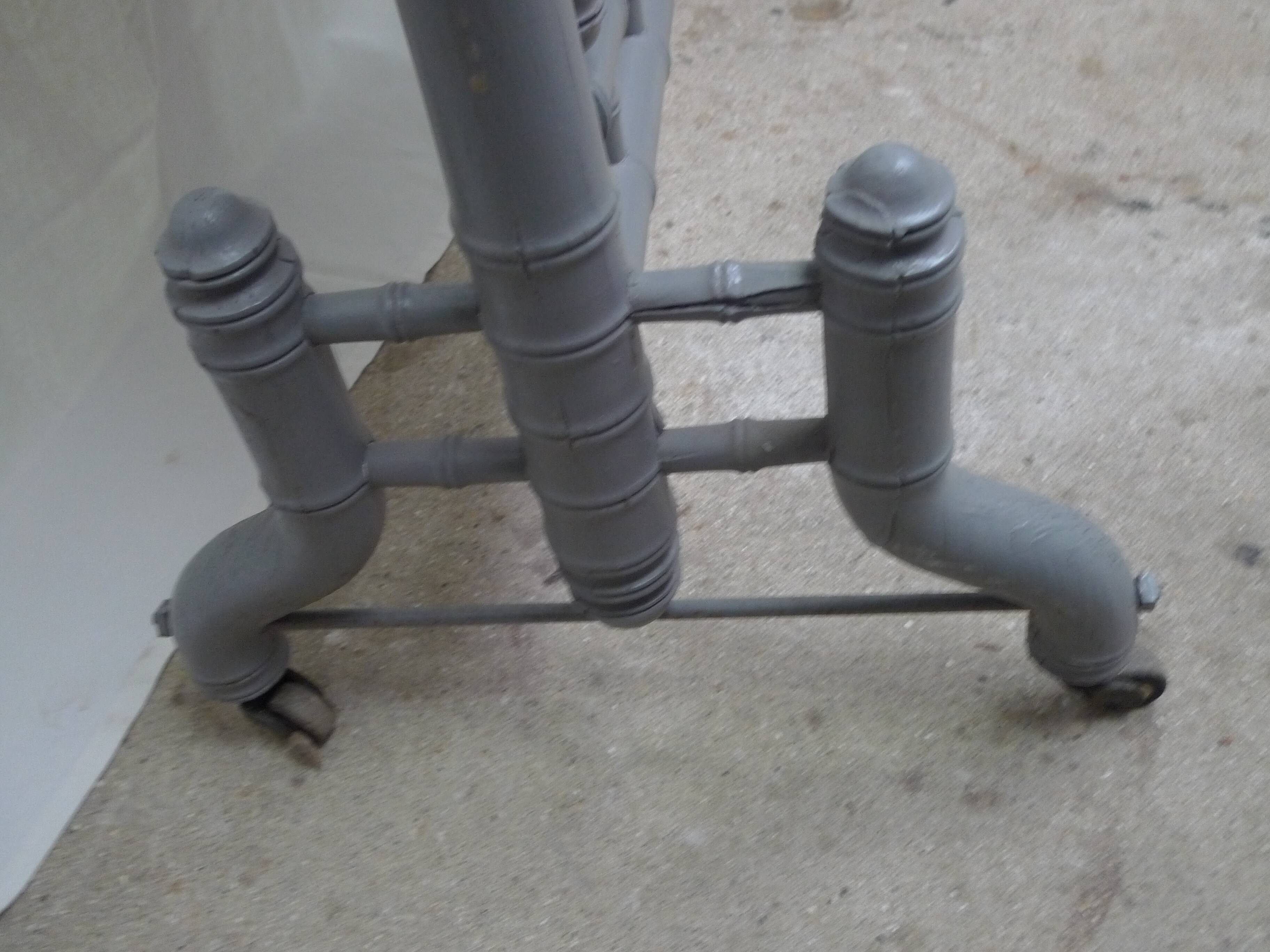 Large bamboo-style wooden cheval mirror, 19th century, Napoleonic II period.