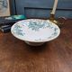 Antique compote dish Faïencerie de Lyon Marine, ironstone with blue-green decoration, 19th century.