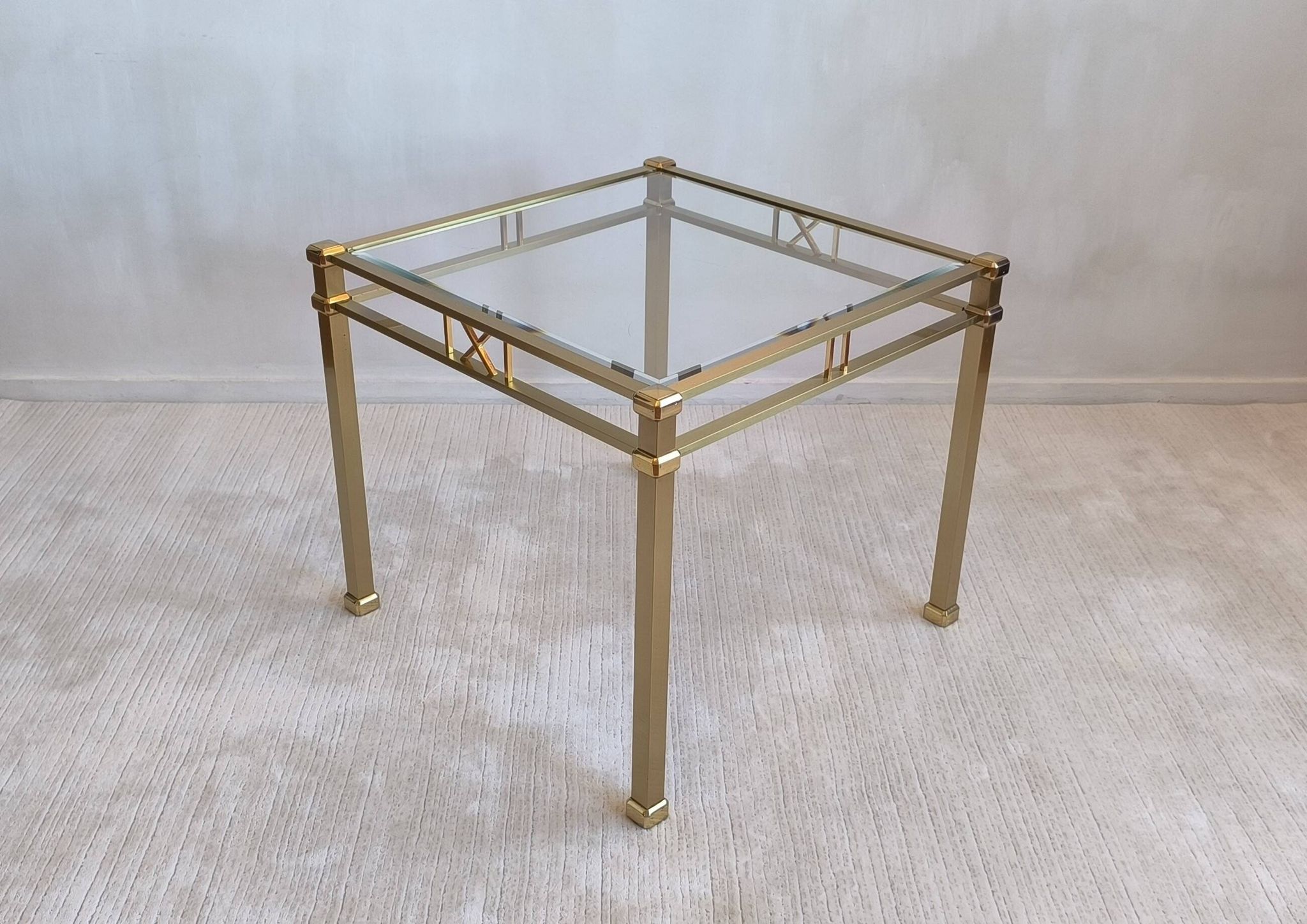 Beautiful square gold coffee table Orsenigo Italy collection 'Art Deco'