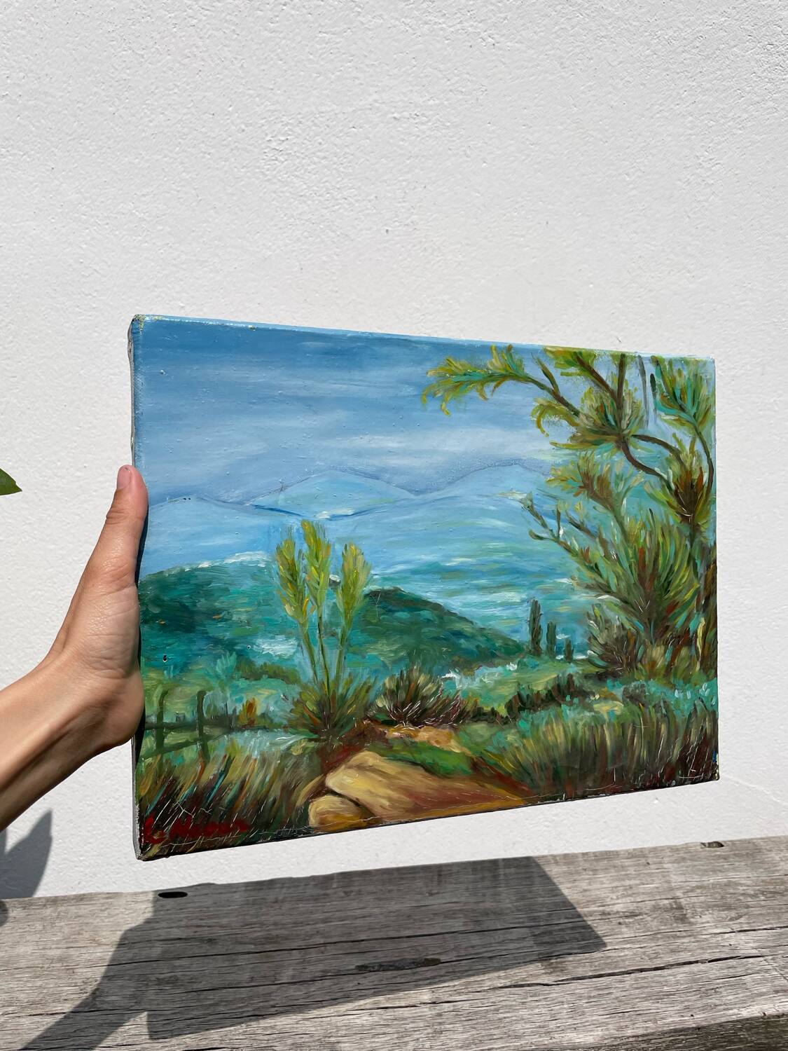 Oil on canvas landscape