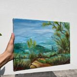 Oil on canvas landscape
