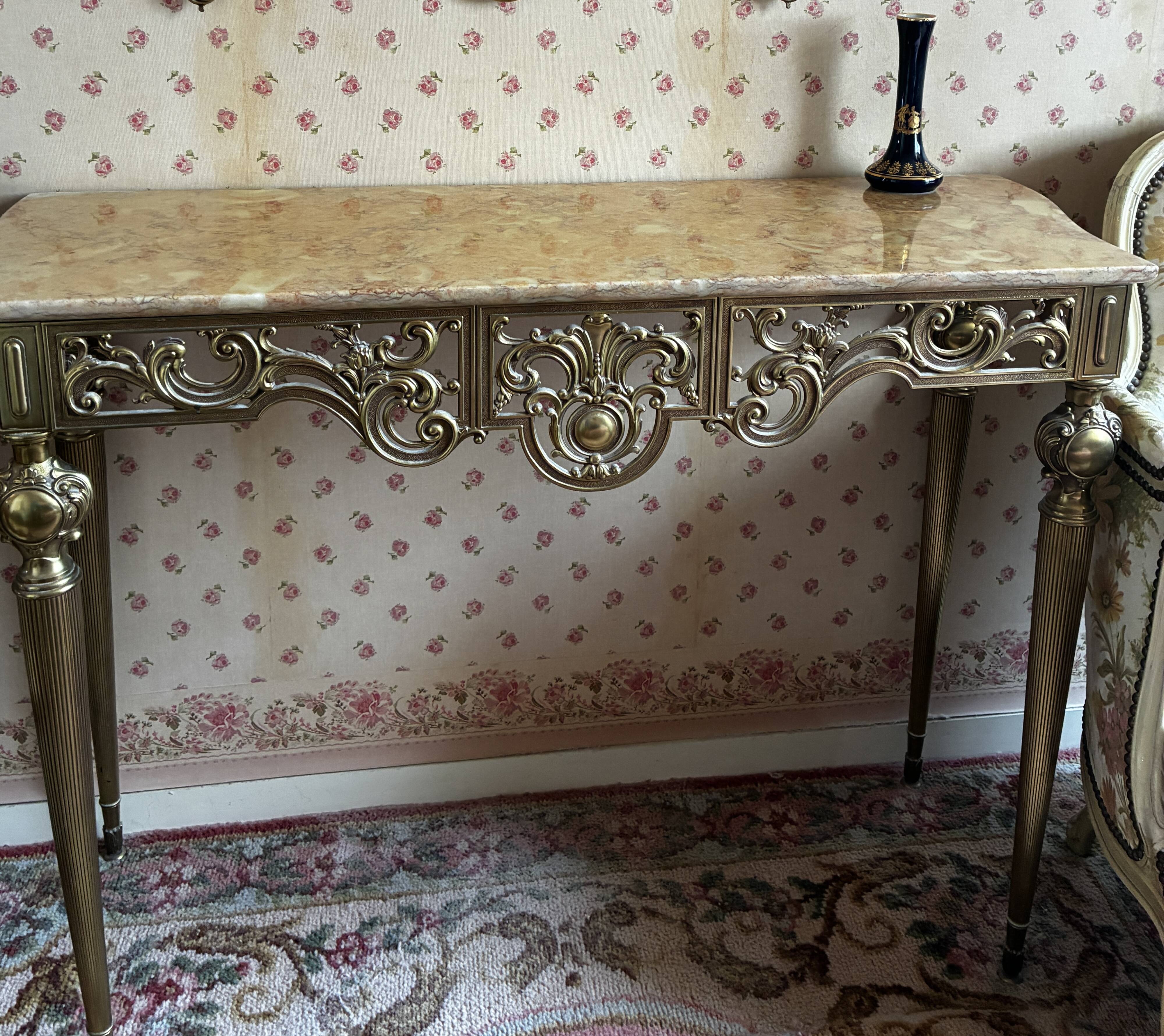 Empire style marble console