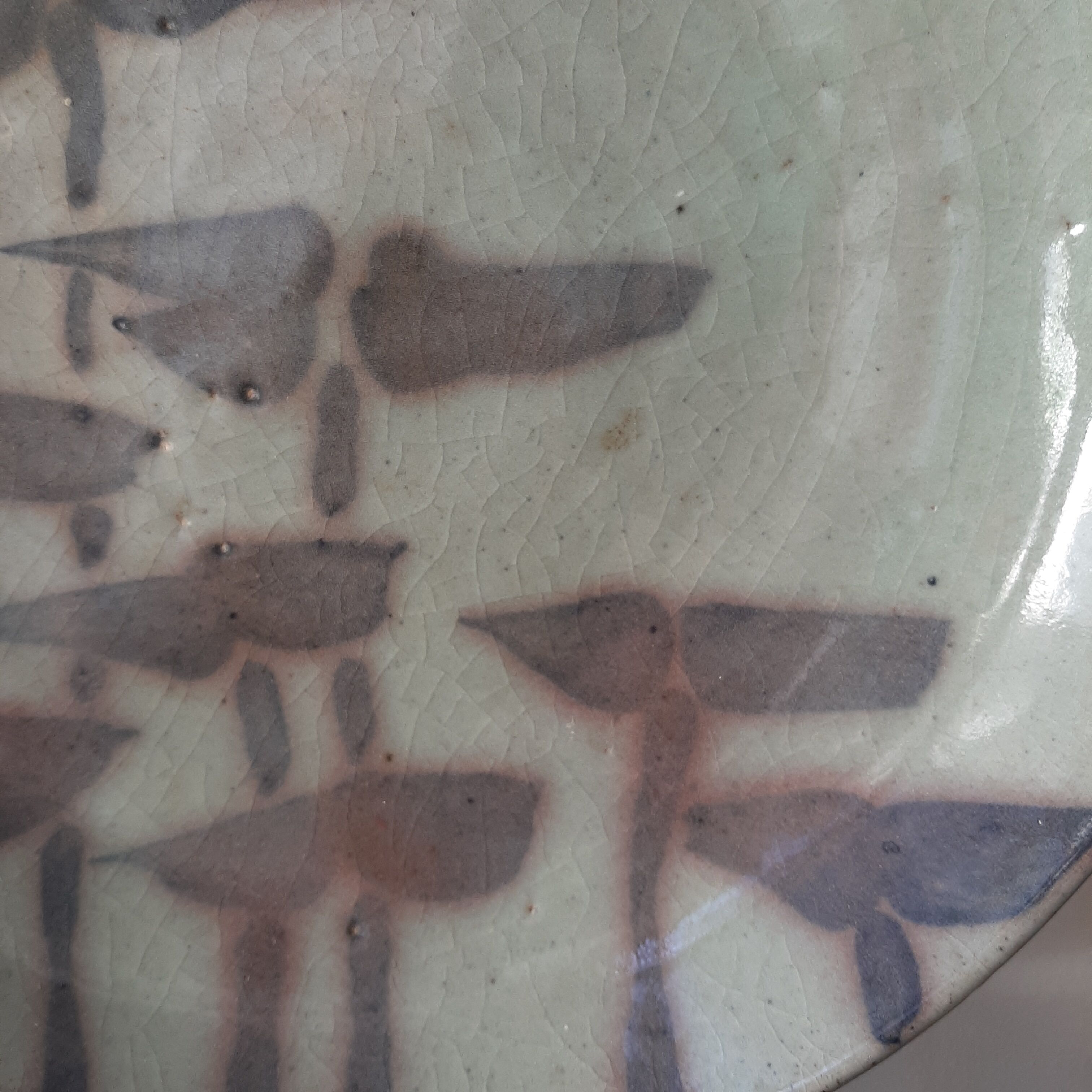 Signed sandstone dish