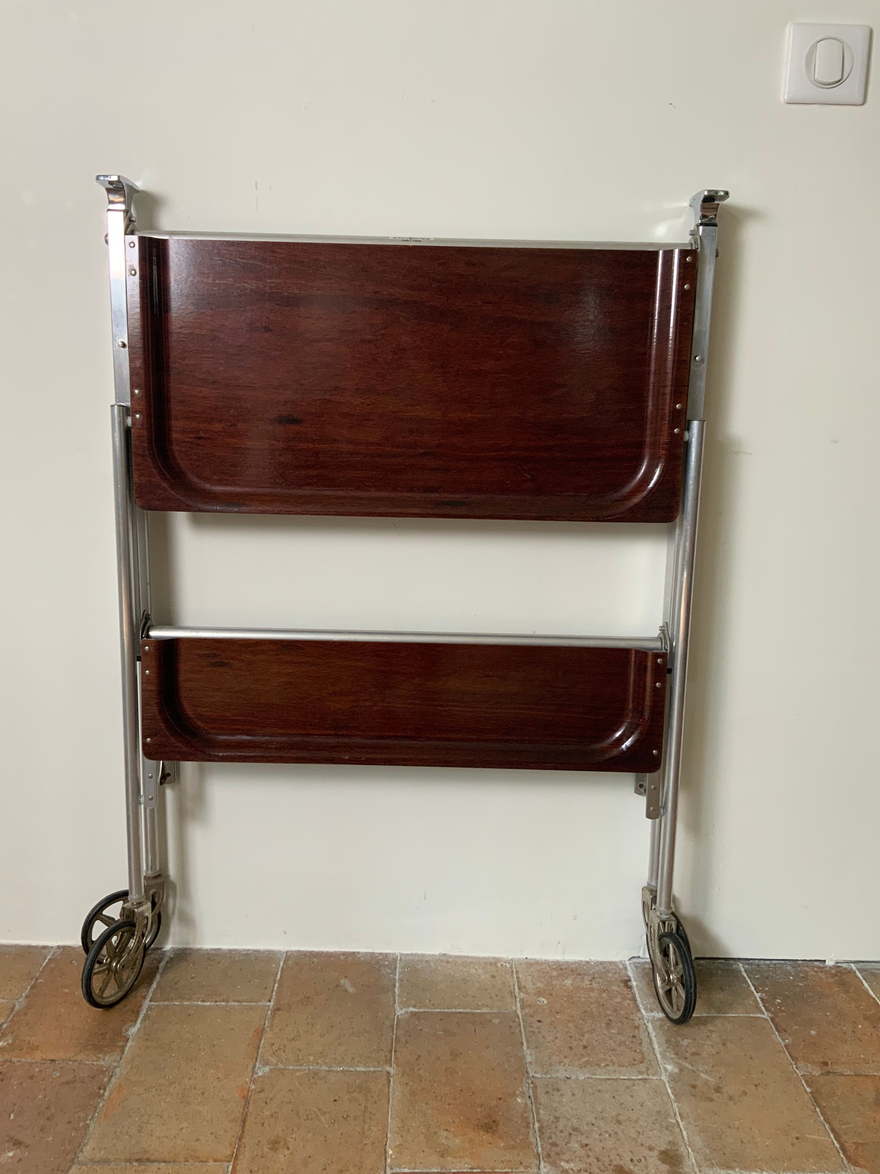 Vintage 70s folding dessert trolley