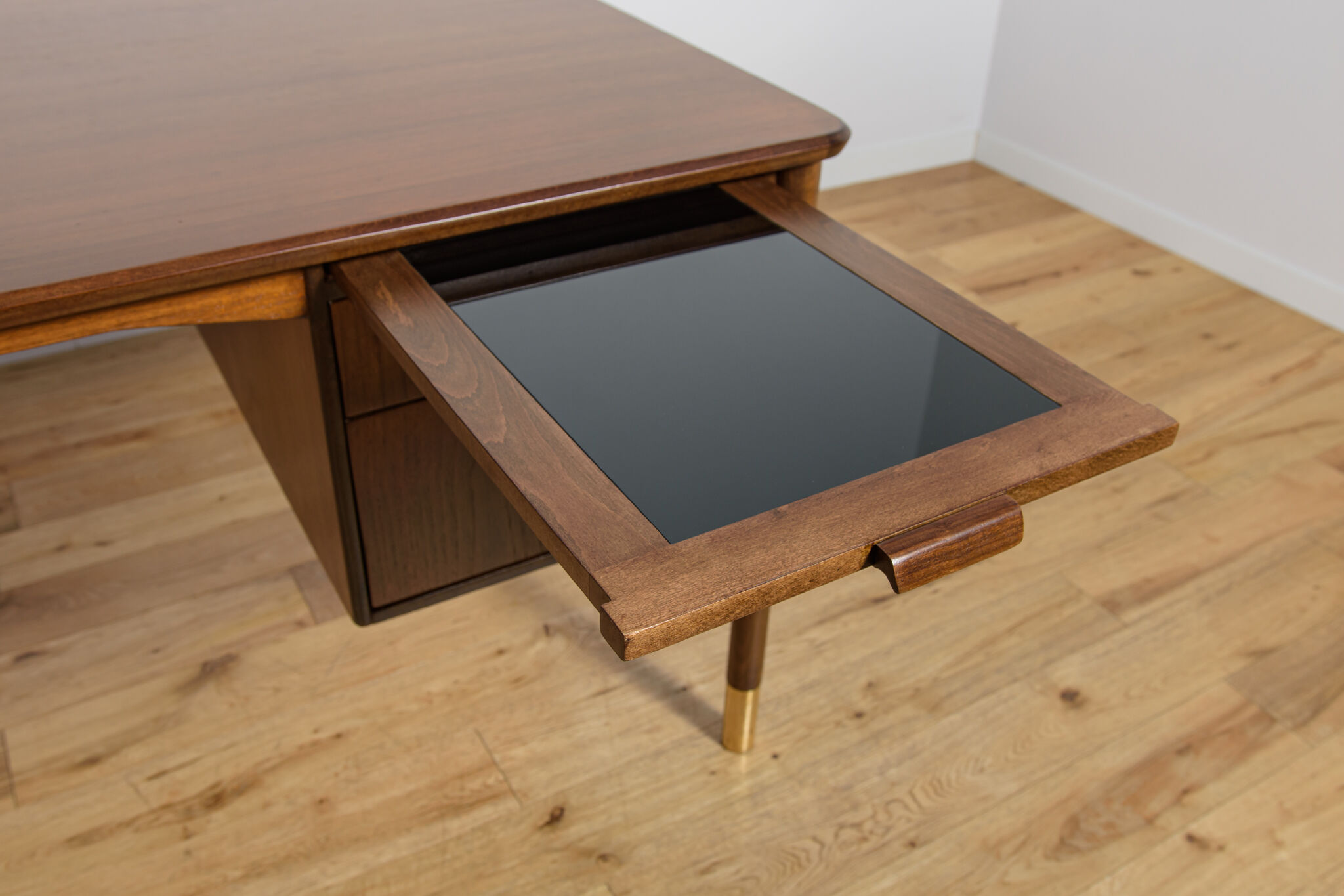 Mid-century teak desk by Sten Blomberg for Seffle Möbelfabrik, Sweden, 1960s