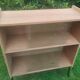 Vintage antique display shelf with Scandinavian tapered legs.
