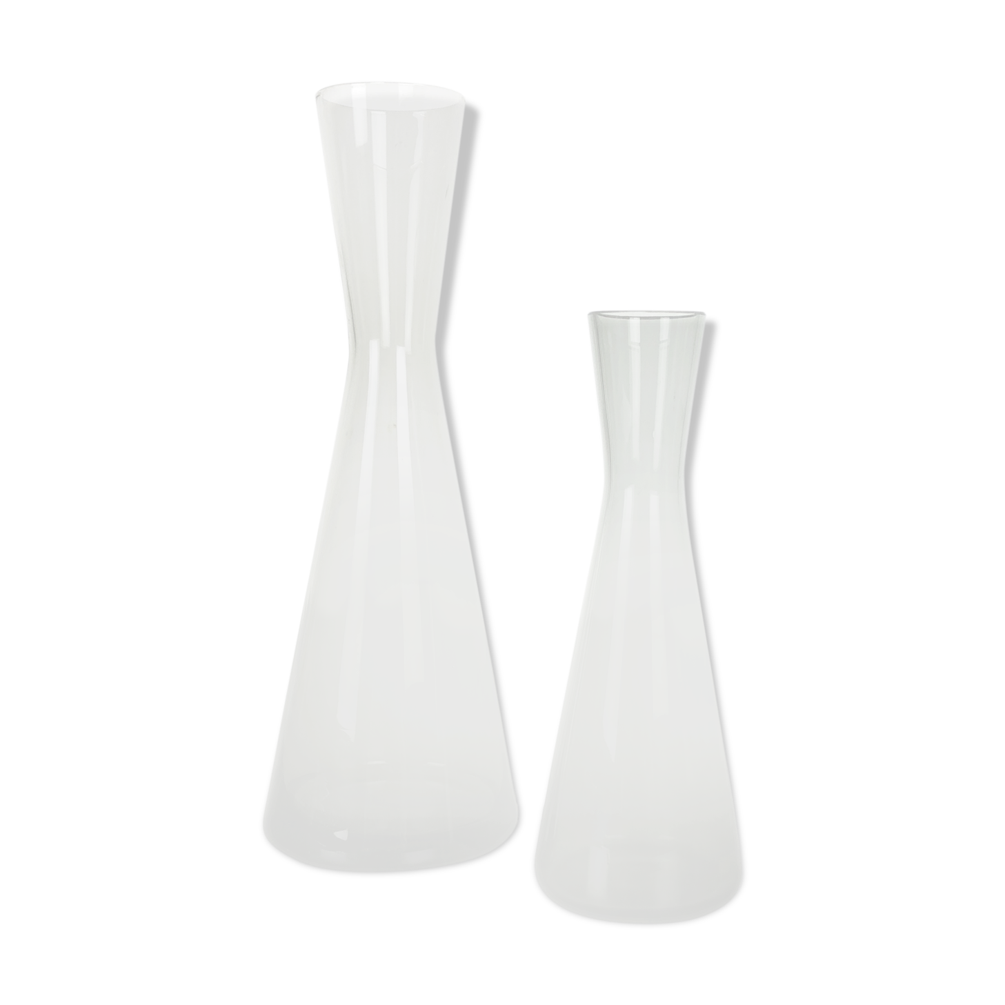 Ensemble de 2 vases à turmaline des années 1960 par Wilhelm Wagenfeld pour le WMF, Allemagne