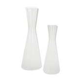 1960s set of 2 turmalin vases by Wilhelm Wagenfeld for WMF, Germany