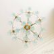 Marie-Thérèse chandelier in crystal and blue Murano glass