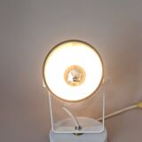 3 white lacquered metal wall lights from the 1970s.