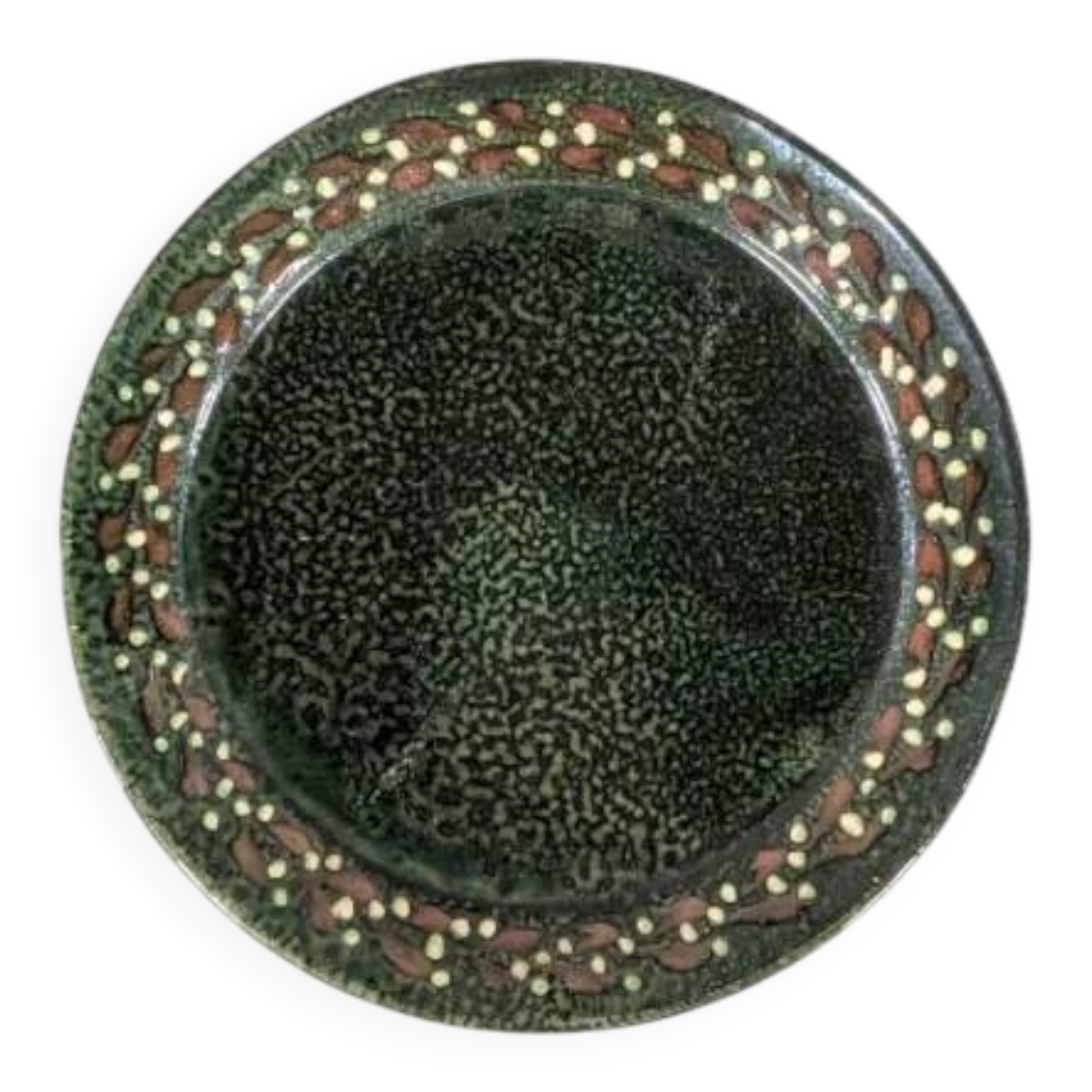 Green stoneware dish