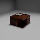 Modular wood and metal bar table by Luigi Sormani for FIARM, Italy 1960s