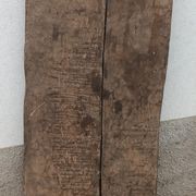 Old Dogon wooden gate of Mali