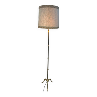 Adjustable art deco metal tripod floor lamp