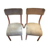 Paire de chaise d’école