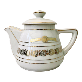 White and gold teapot Nomar porcelain