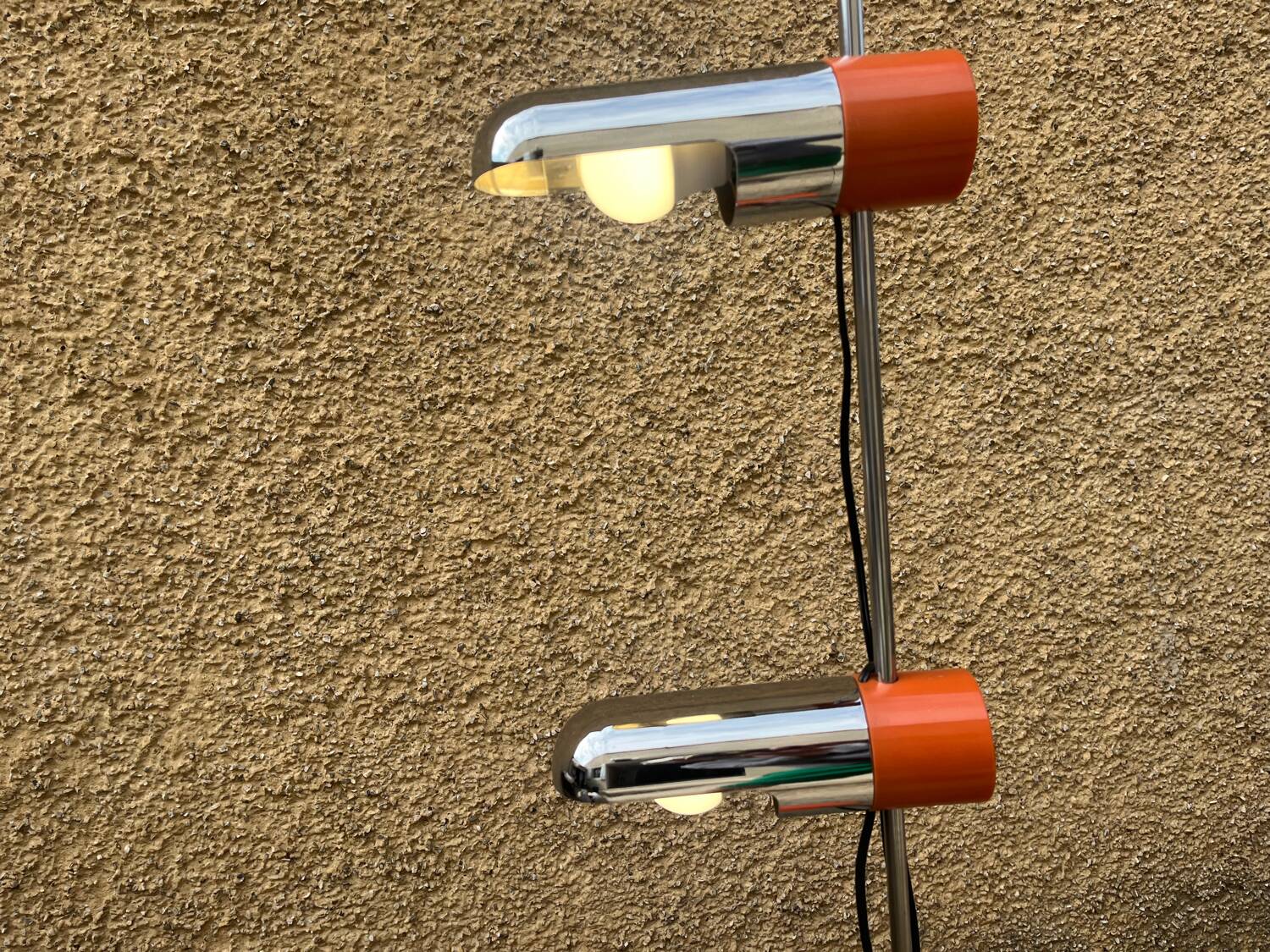 1970s orange designer floor lamp