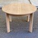 Scandinavian round extendable dining table stripped in oak 1980